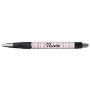 Personalise Pink Stripe Pen 