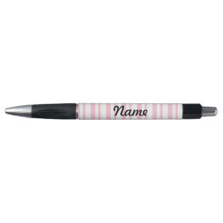 Personalise Pink Stripe Pen 