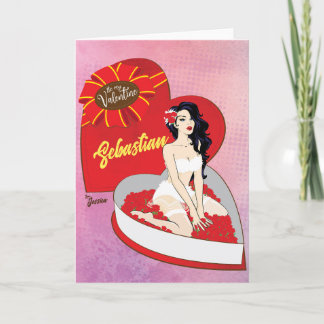 Personalise Pinup Be My Valentine Invitation