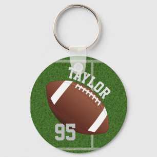 Personalise player Name and Number Football Key Ring