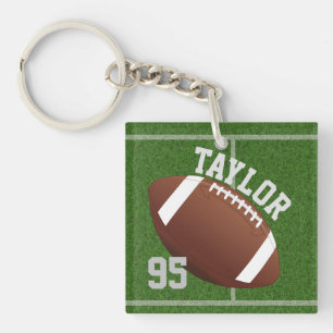Personalise player Name and Number Football Key Ring