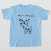 Personalise Playful Butterflies on Blue Background