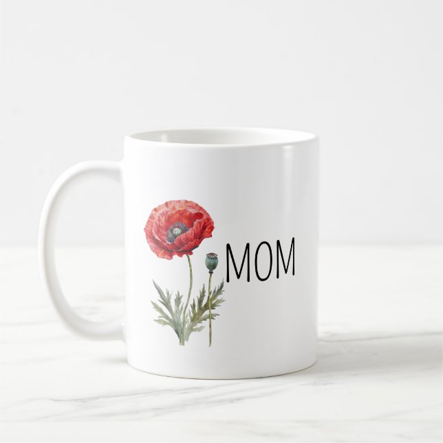 Personalise Pottery Coffee Mug for Mum, Engraved C (Left)