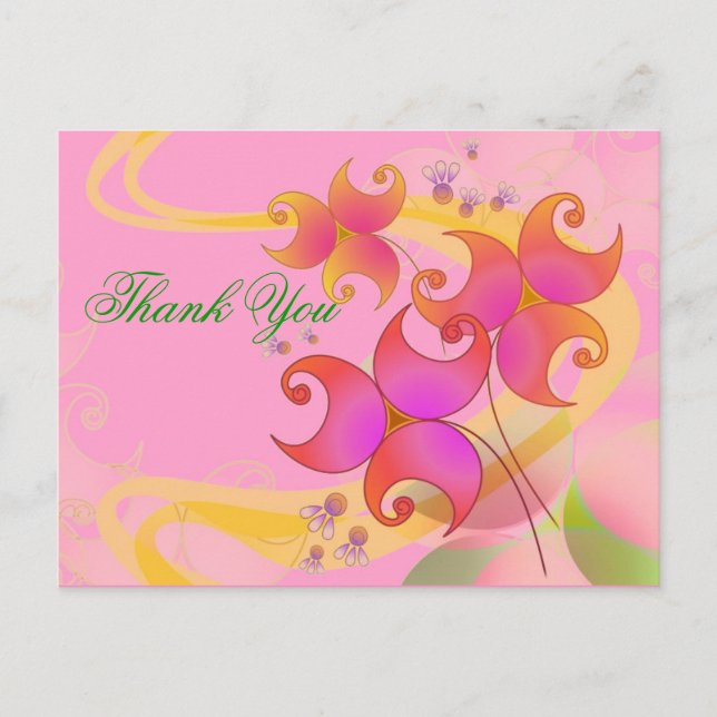 Personalise Pretty Flowers Postcard (Front)