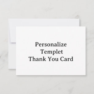 Personalise professional Templet 3.5" x 5" Squared Thank You Card