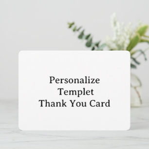 Personalise professional Templet 5" x 7" rounded Thank You Card