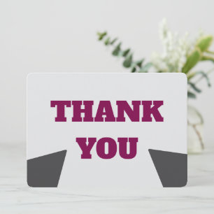 Personalise professional templet 5" x 7" Rounded Thank You Card