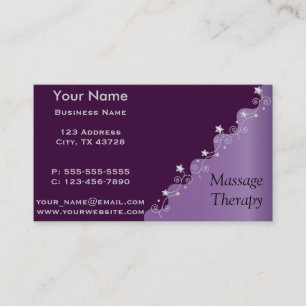 Personalise Purple Elegance Business Card