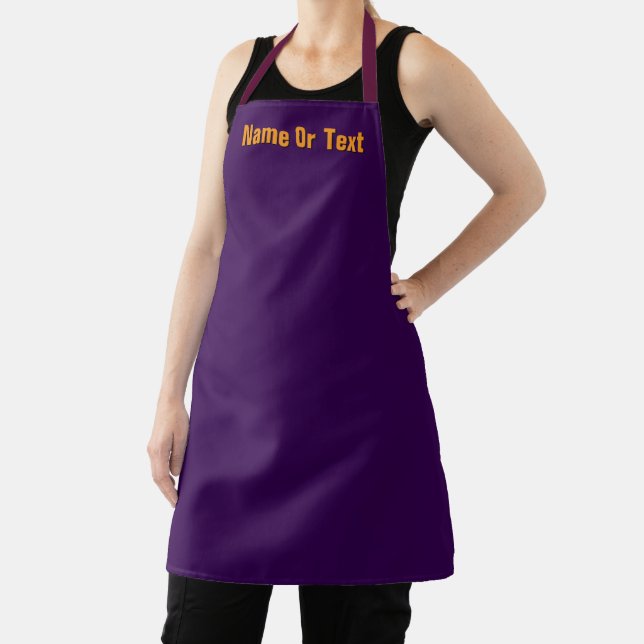 Personalise Purple Kitchen Chef Baker Craft  Apron (Insitu)
