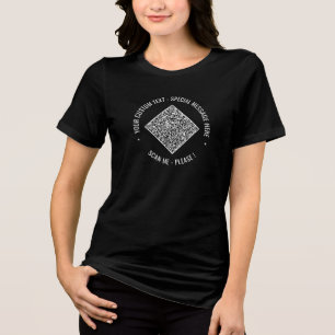 Personalise QR Code Custom Text Your Own Design Tri-Blend Shirt