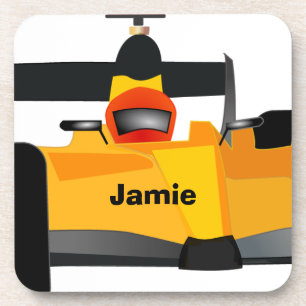 Personalise Race Car Birthday Party Gifts Coaster