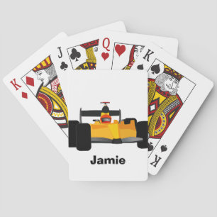 Personalise Race Car Birthday Party Gifts Playing Cards
