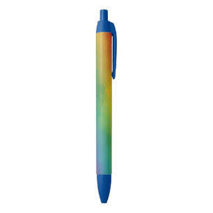 Personalise Rainbow Colours Colourful Template Blue Ink Pen