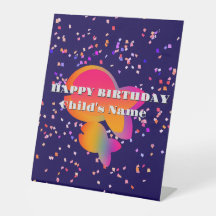 Personalise Rainbow Fish Kids Happy Birthday 