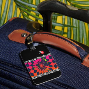 Personalise Rainbow Kaleidoscope Luggage Tag
