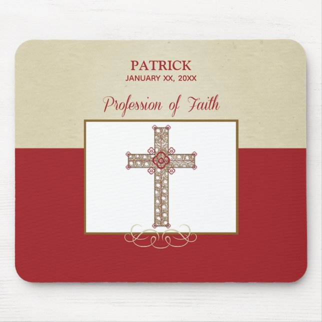 Personalise, RCIA Blessings on Profession of Faith Mouse Pad (Front)
