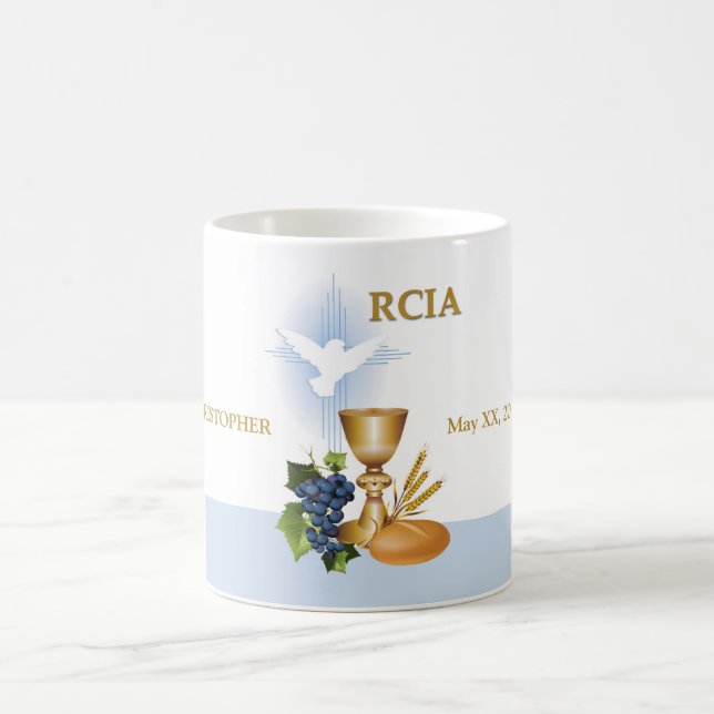 Personalise, RCIA Congrats Catholic Sacrament Coffee Mug (Center)
