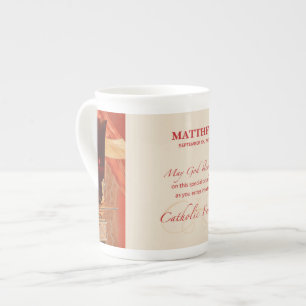 Personalise, RCIA Congratulations, Catholic, Red Bone China Mug