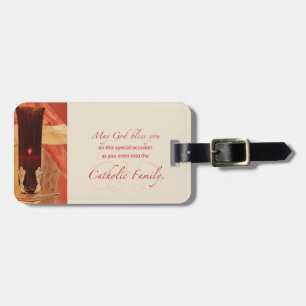 Personalise, RCIA Congratulations, Catholic, Red Luggage Tag