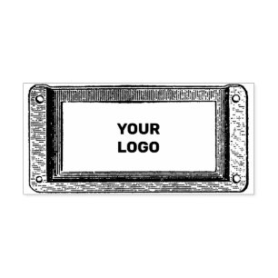 Personalise Rectangle Metal Frame Address or Text Rubber Stamp