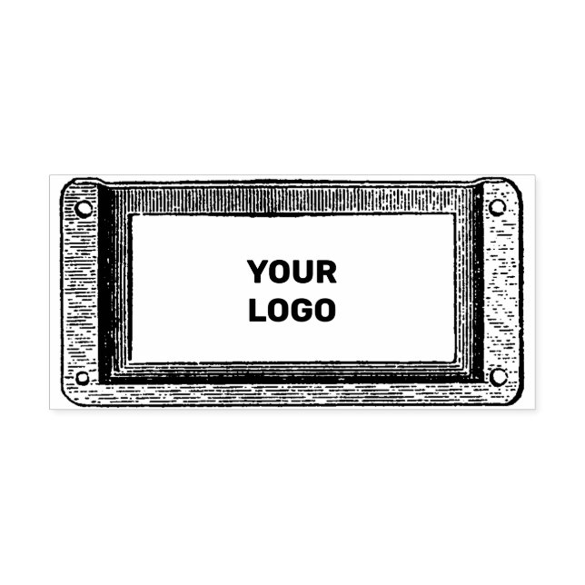 Personalise Rectangle Metal Frame Address or Text Rubber Stamp (Imprint)