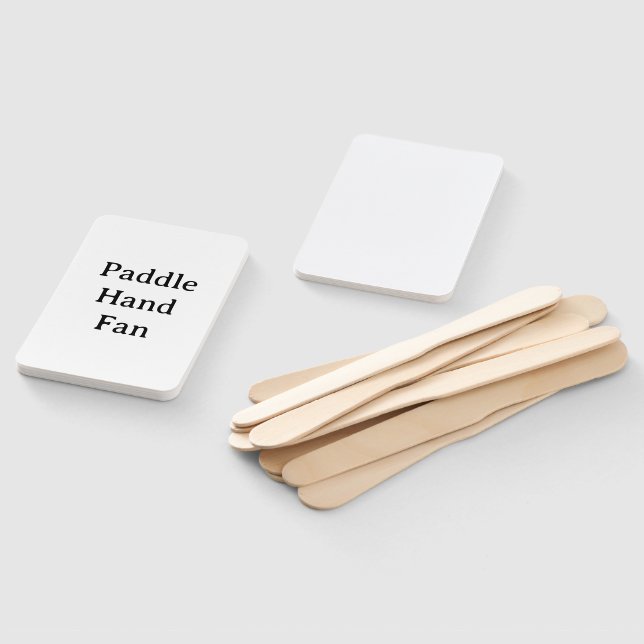 personalise Rectangle Paddle Hand Fan (Non-assembled)