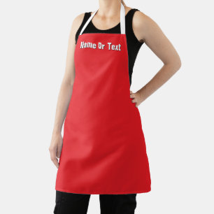 Personalise Red Kitchen Chef Baker Caterer Apron