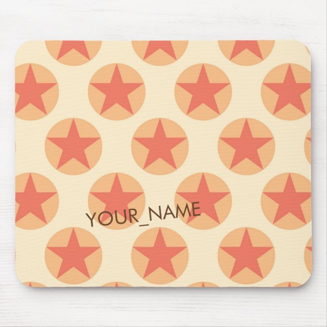 Personalise Red Star Pattern by storeman Mouse Pad (Front)