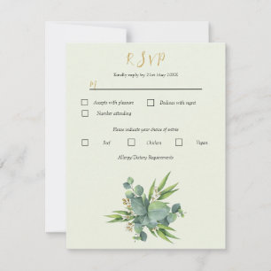 Personalise Response Card Eucalyptus bouquet