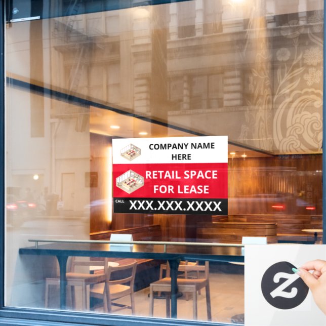 Personalise Retail Space For Lease Company Logo (Cafe Window)