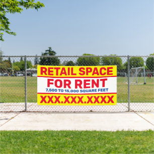 Personalise Retail Space For Rent Square Footage Banner