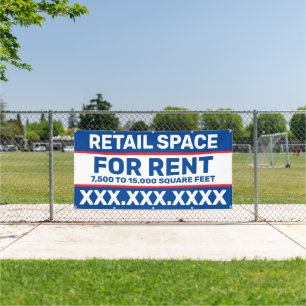 Personalise Retail Space For Rent Square Footage Banner