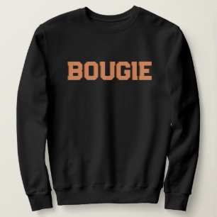 Personalise Retro 70's Themed Orange BOUGIE Sweatshirt