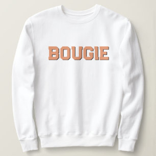 Personalise Retro 70's Themed Orange BOUGIE Sweatshirt