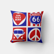 Personalise retro Camper Van Life Cushion