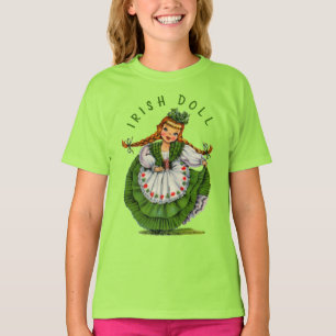 Personalise Retro Irish Doll Logo St Patricks Day T-Shirt