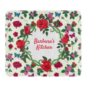 Personalise Rose Garden Cutting Board
