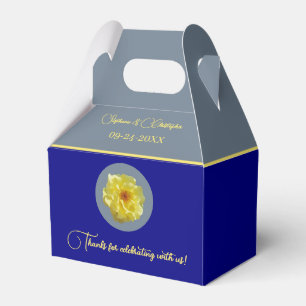 Personalise Rose Navy Blue Slate Grey Wedding      Favour Box