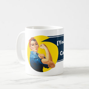 Personalise Rosie Riveter Empowerment Women Female Coffee Mug