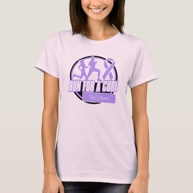 Personalise Run For a Cure - General Cancer T-Shirt (Front)