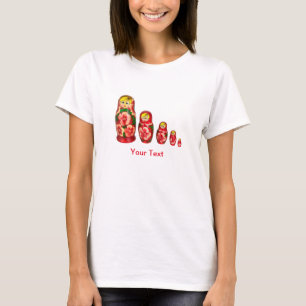 Personalise Russian Matryoshka dolls T-Shirt