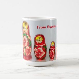 Personalise Russian Matryoshka  stacking dolls Coffee Mug