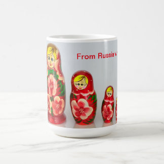 Personalise Russian Matryoshka stacking dolls Coffee Mug