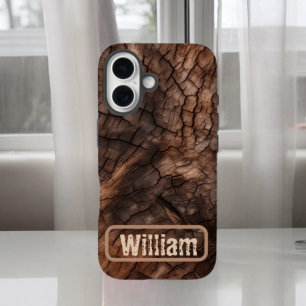 Personalise Rustic Tree Bark iPhone / iPad case