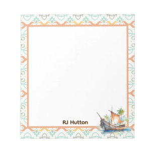 Personalise Sailboat Notepad