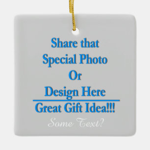 Personalise Same Image\Text Both Sides White Text Ceramic Tree Decoration