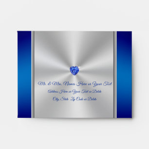 Personalise Sapphire RSVP Envelopes Return Address