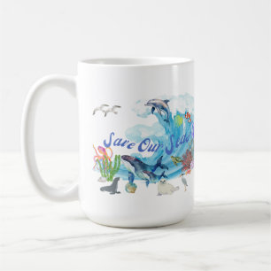 Personalise Save Our Seas Coffee Mug