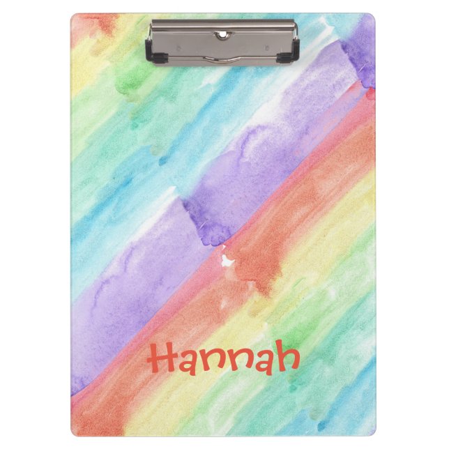 Personalise Seamless Watercolor Pattern Clipboard (Front)