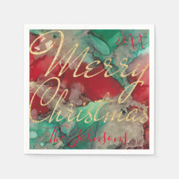 Personalise Shades of Christmas Napkin